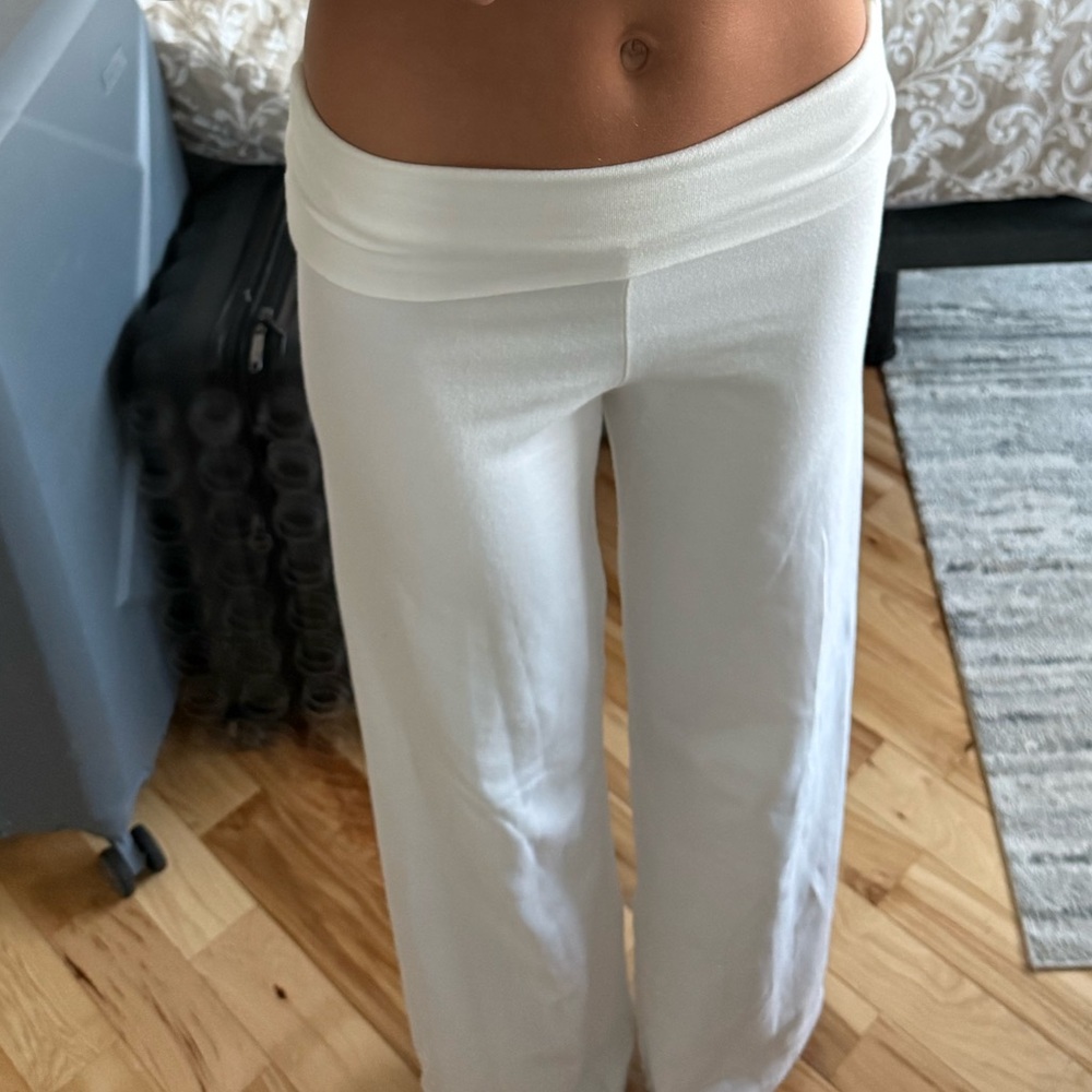 Brandy White Foldover Pants